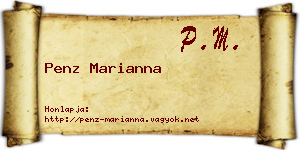 Penz Marianna névjegykártya